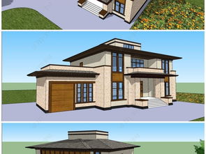 精品古典法式風格獨棟別墅建筑SU模型設計之美與應用